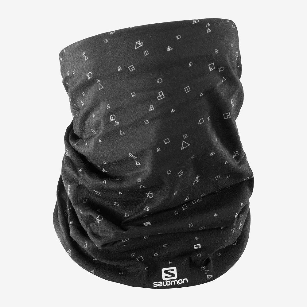 Salomon Singapore Mens Headwear - NECK&HEAD LIGHT GAITER Black | 14576-ZPVX